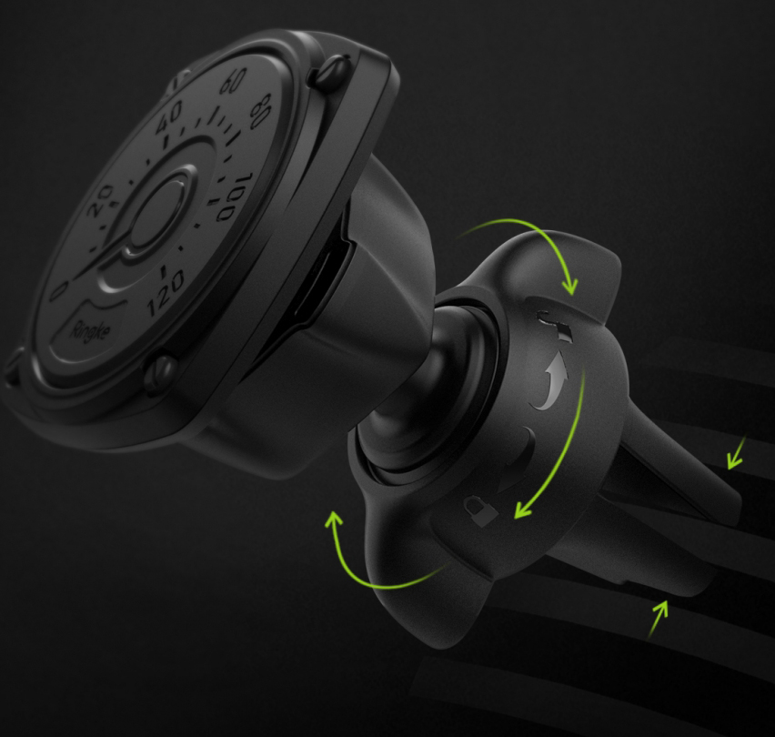 Uchwyt magnetyczny do kratki nawiewu Rearth Ringke Power Clip Air Vent Car Mount